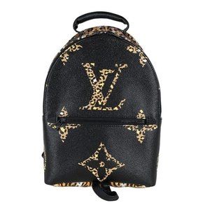 Louis Vuitton Palm Springs Jungle Pm Black Leather Backpack